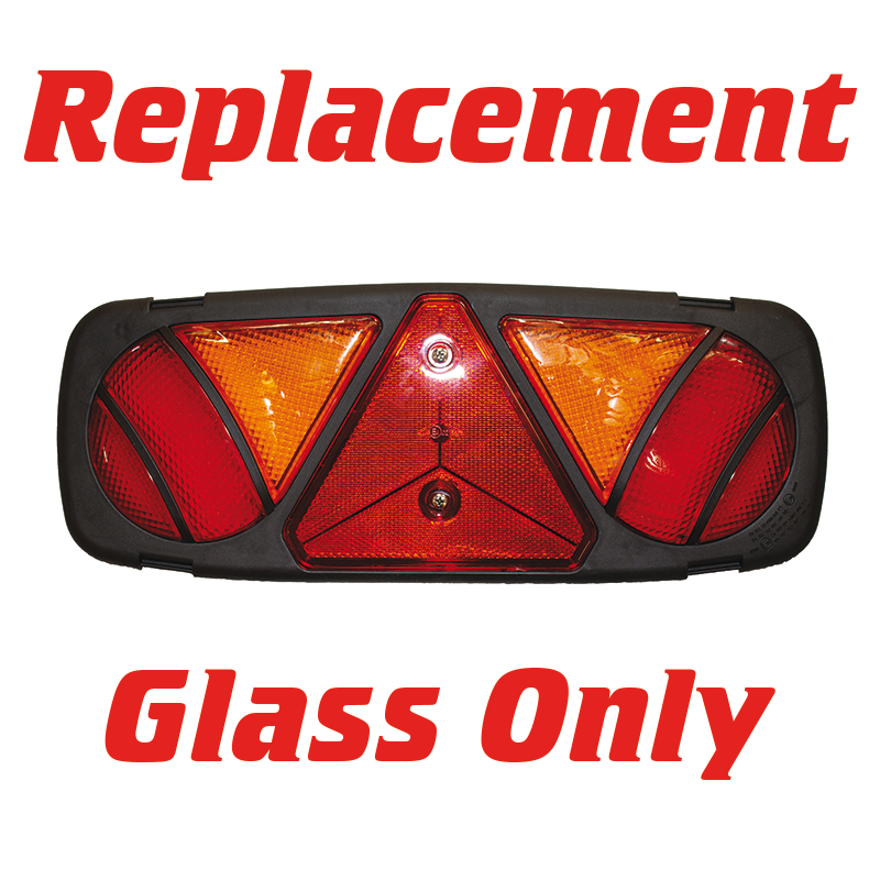 Universal (Rubberlite) - Rear Tail Lights - Replacement Glass Only