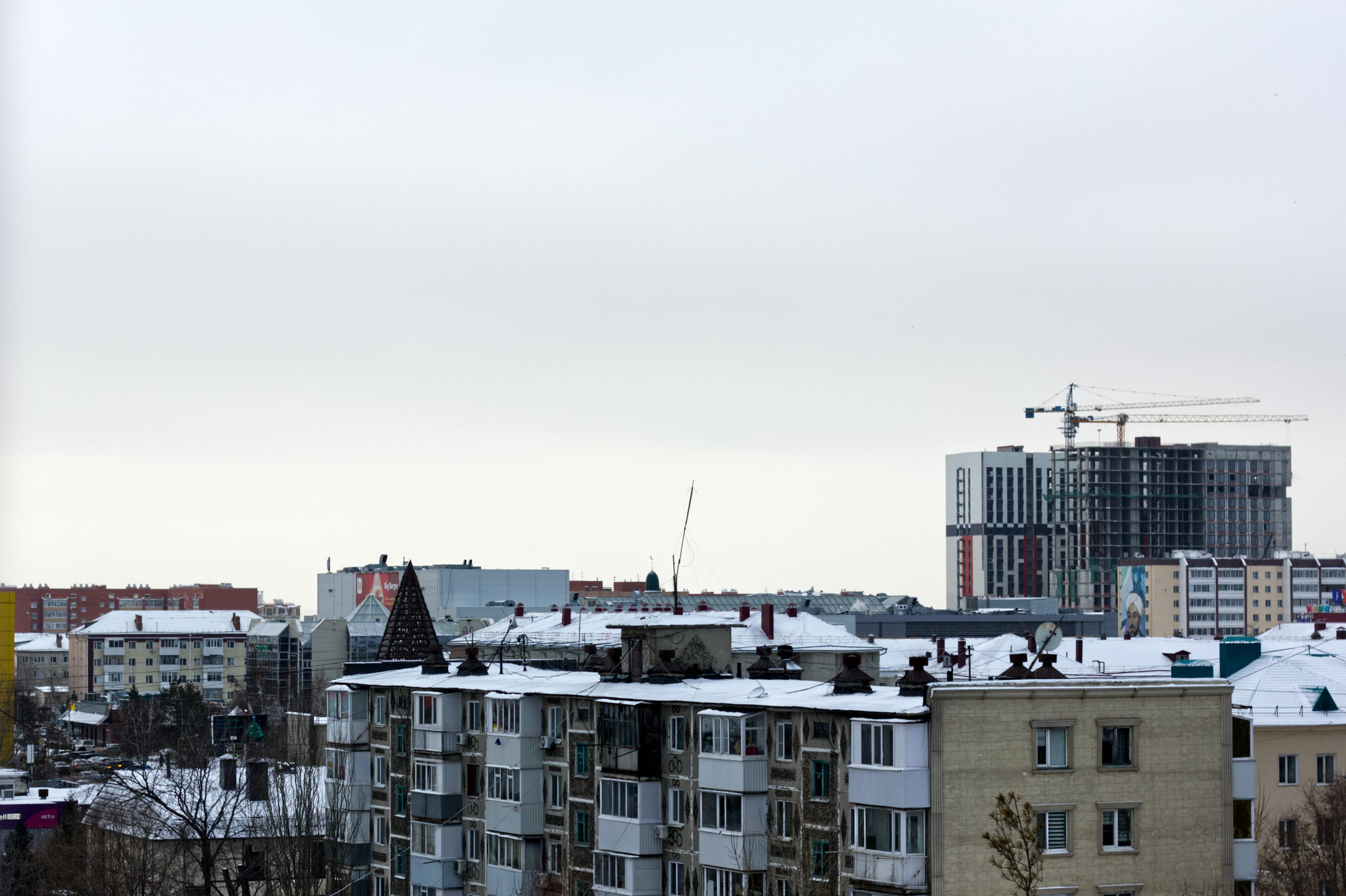view of houses with snow on them