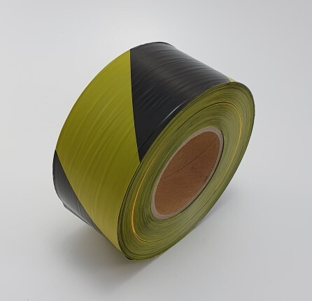 Black/Yellow Barrier Tape - 75mmx500M