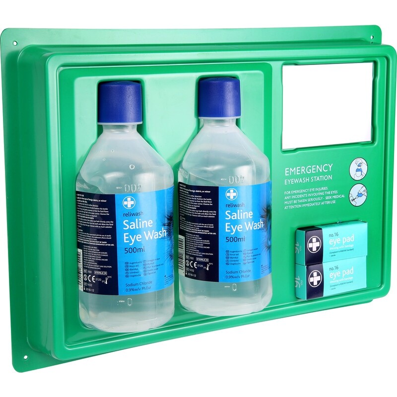Eye Wash Station with Solution & Mirror £21.50