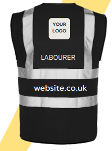 Black High Vis Waistcoat LABOURER