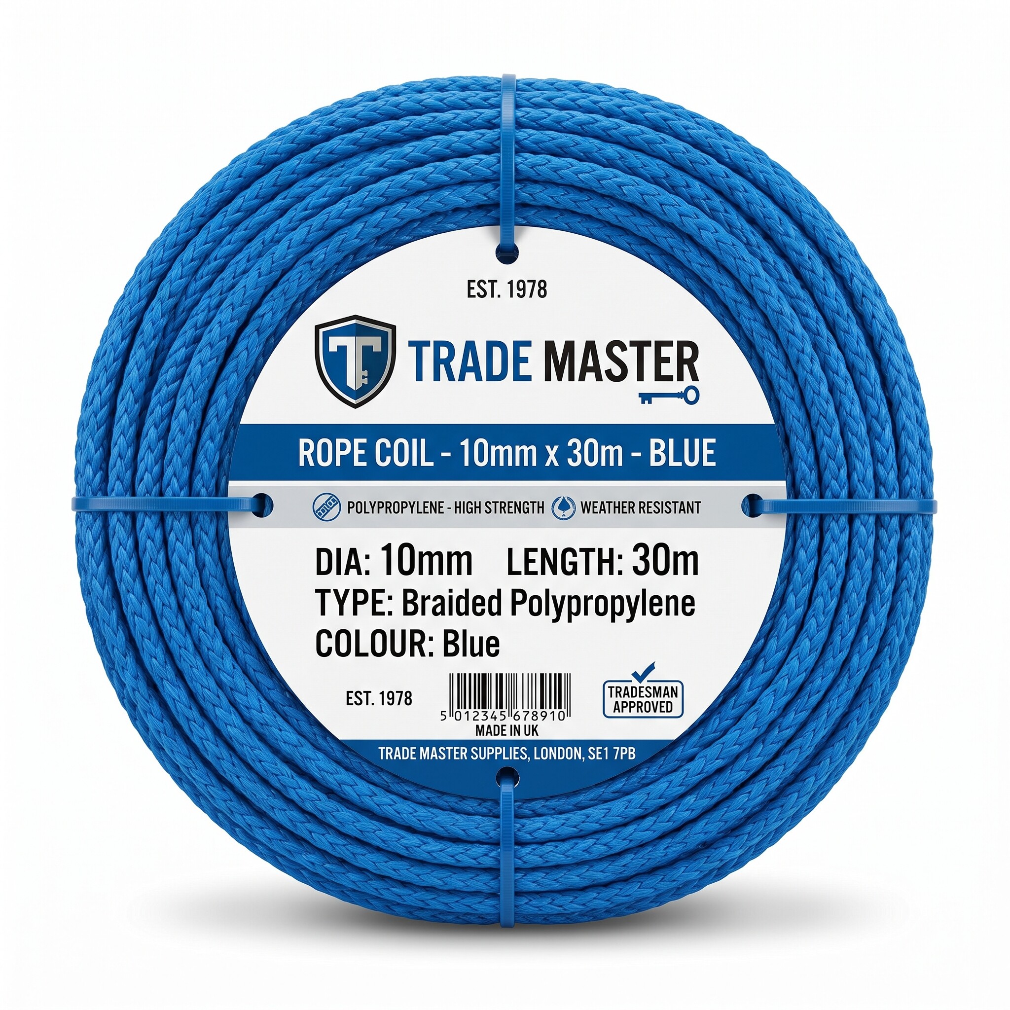 Rope Coil - 10mm x 30m - Blue