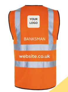 Orange High Vis Waistcoat BANKSMAN