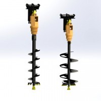 Digger hydraulic auger unit