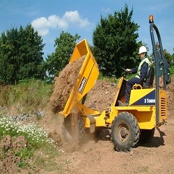 Dumper 3T Swivel Skip 4wd Diesel Hire