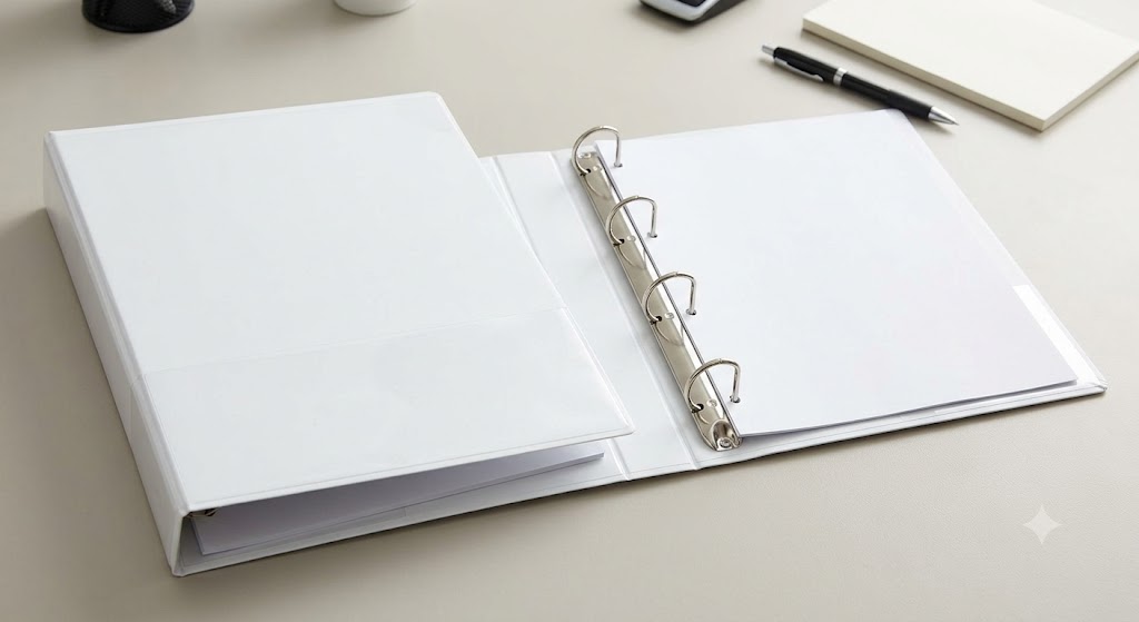 A3 Presentaion 4D-Ring Folder - White - 30mm