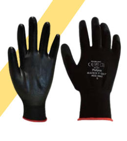 Black PU Gloves