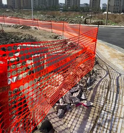 Orange Medium Duty Plastic Mesh Barrier Fencing For Sale