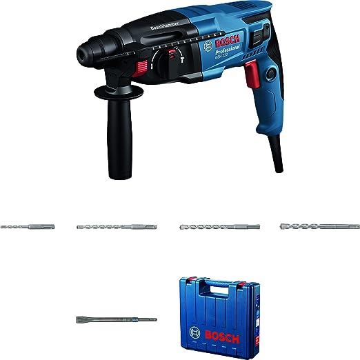 Bosch GBH 2-20D SDS Plus 230v Drill with SDS to Standard chuck adaptor and chuck key