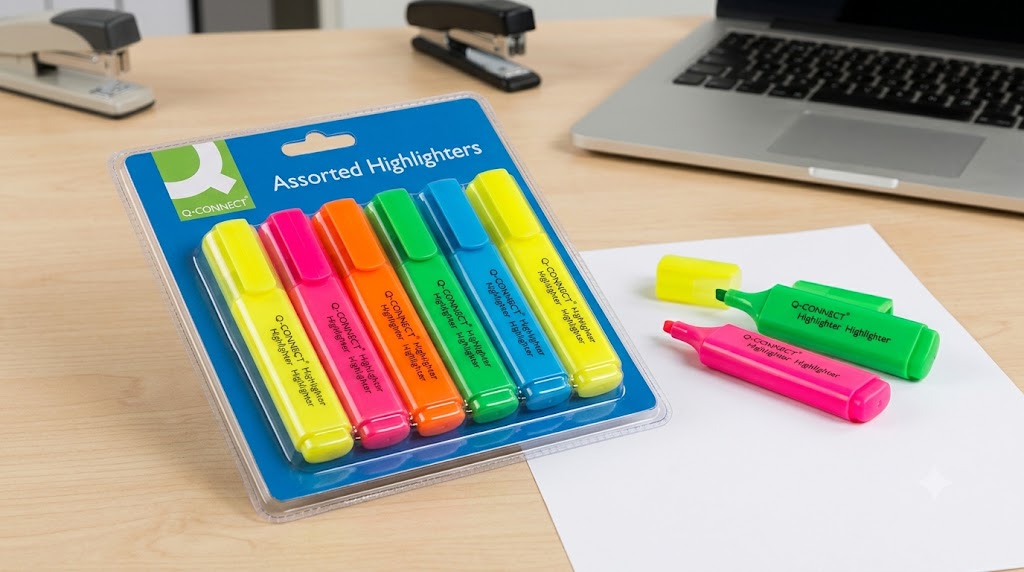 Q-Connect Assorted Highlighter Pen