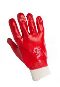 Red PVC Knit Wrist Glove – Chemical Protect