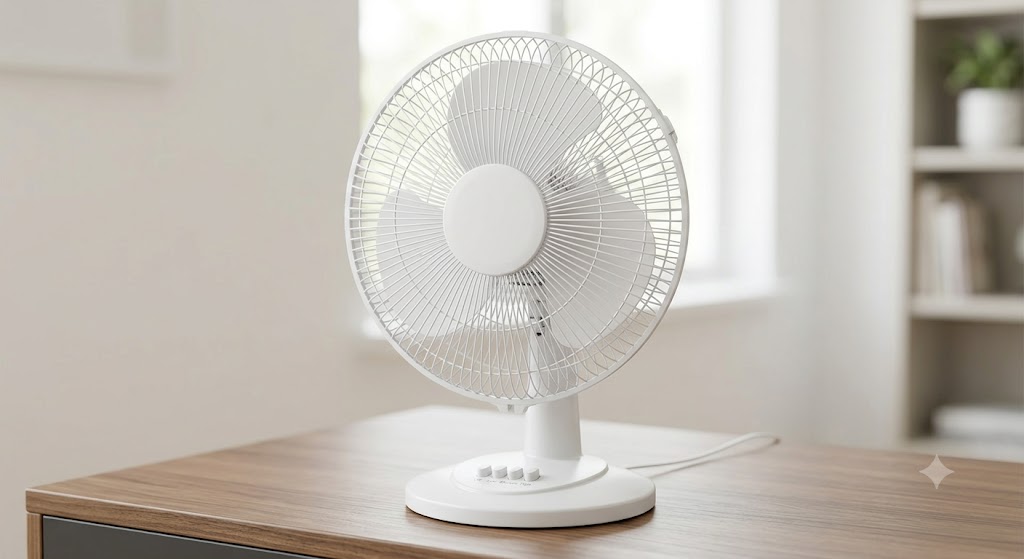 Desk Fan - 12" - White