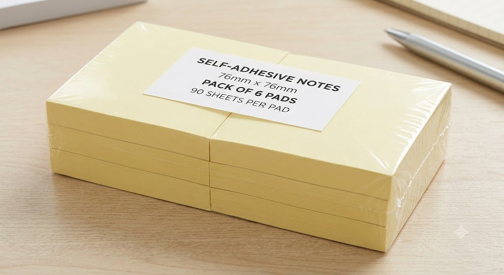Post It Notes - 76 x 76 90 Sheets pk6