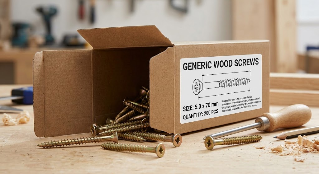 5.0x70mm Optimaxx Woodscrew - Box (200)