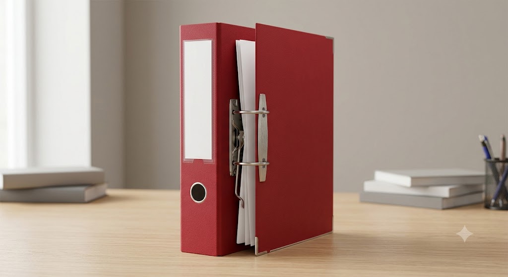 A4 Lever Arch File - RED