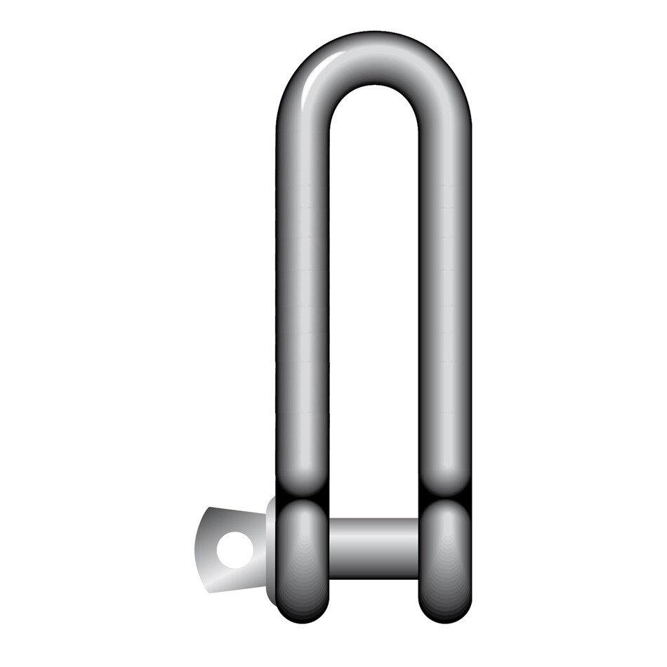 Long Dee Piling Shackle with Screw Collar Pin - Various Sizes
