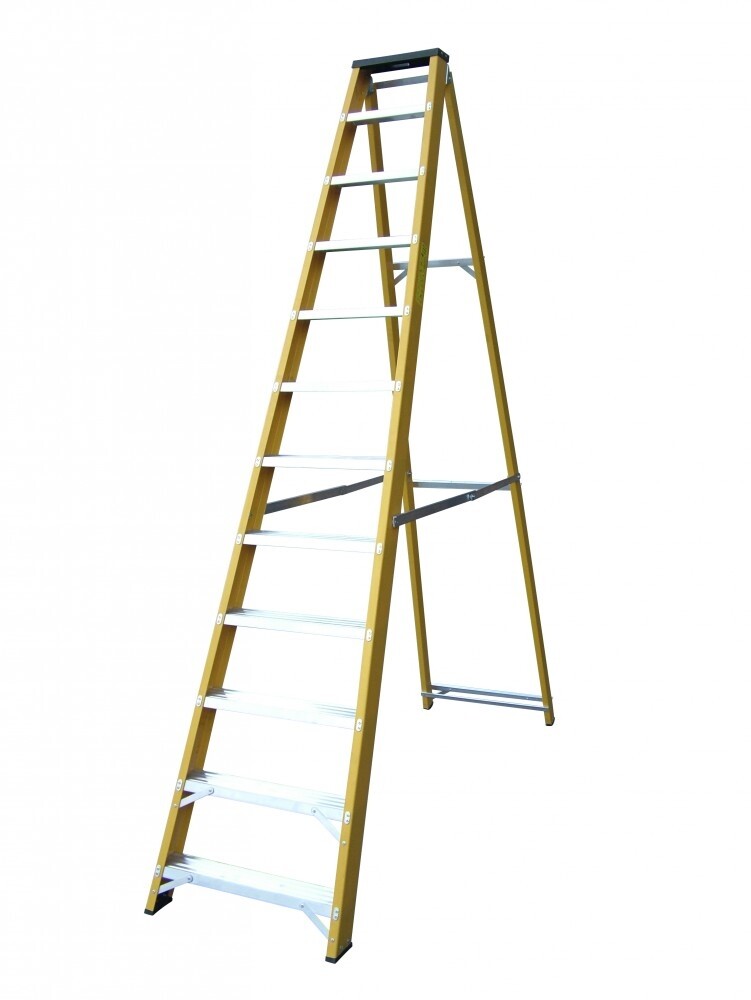 12 Tread Heavy Duty Glassfibre Stepladder