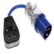 Adaptor Lead 240 Volt 16 Amp To 13 Amp