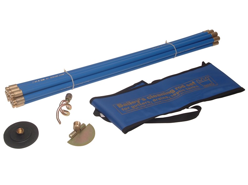 Set of Drain Rods with Tools