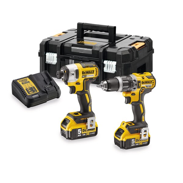 DEWALT 18V BRUSHLESS COMBI DRILL & IMPACT DRIVER
