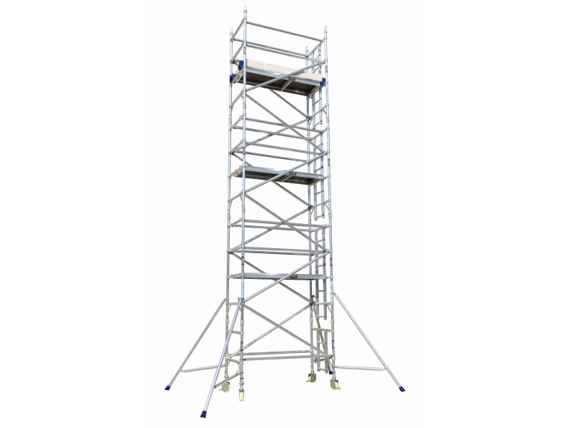 Single Width Aluminium Scaffold Tower (10.2m Platform Height - 12.2 Working Height)