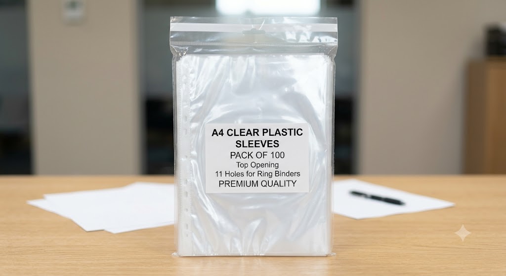 A4 Plastic Sleeve PK 100