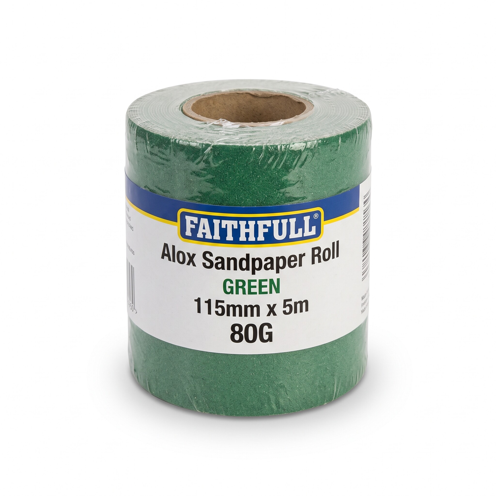 FAITHFULL Alox Sandpaper Roll Green - 115mm x 5m 80G