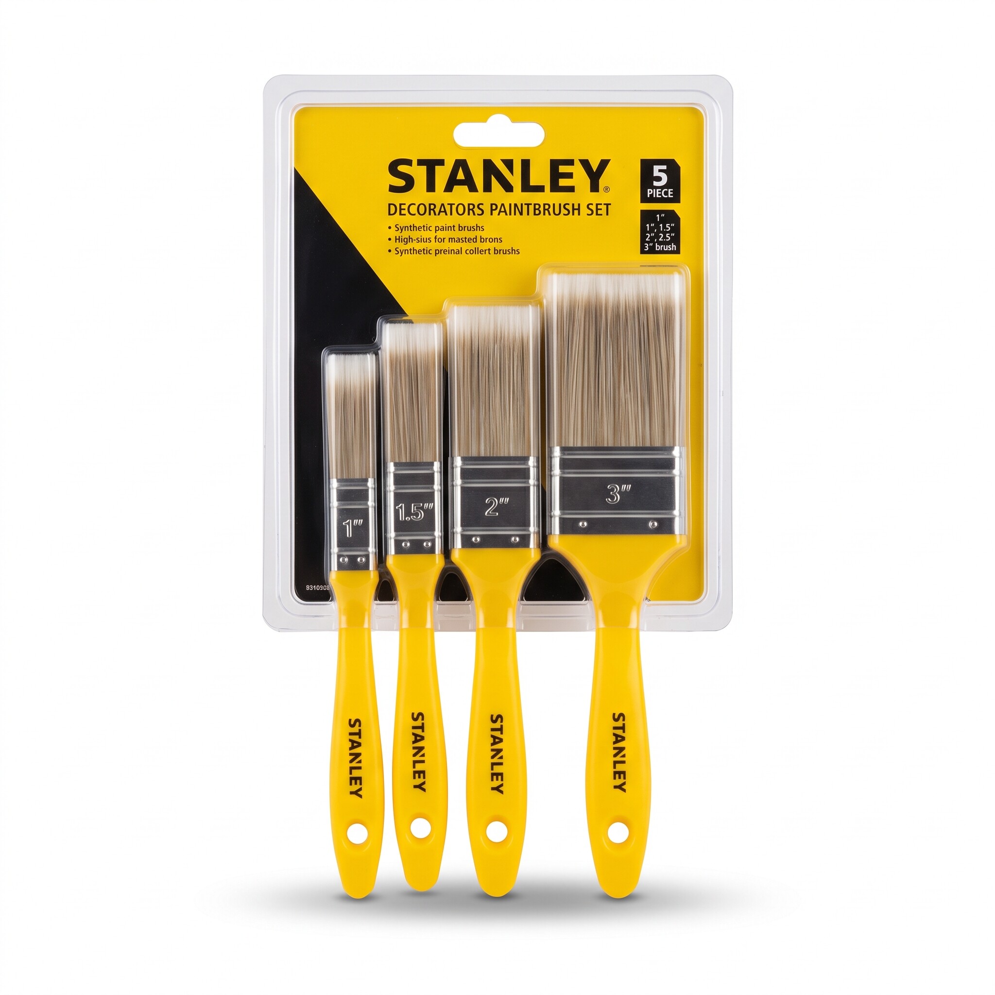 STANLEY Decorators Paintbrush Set - 5 piece