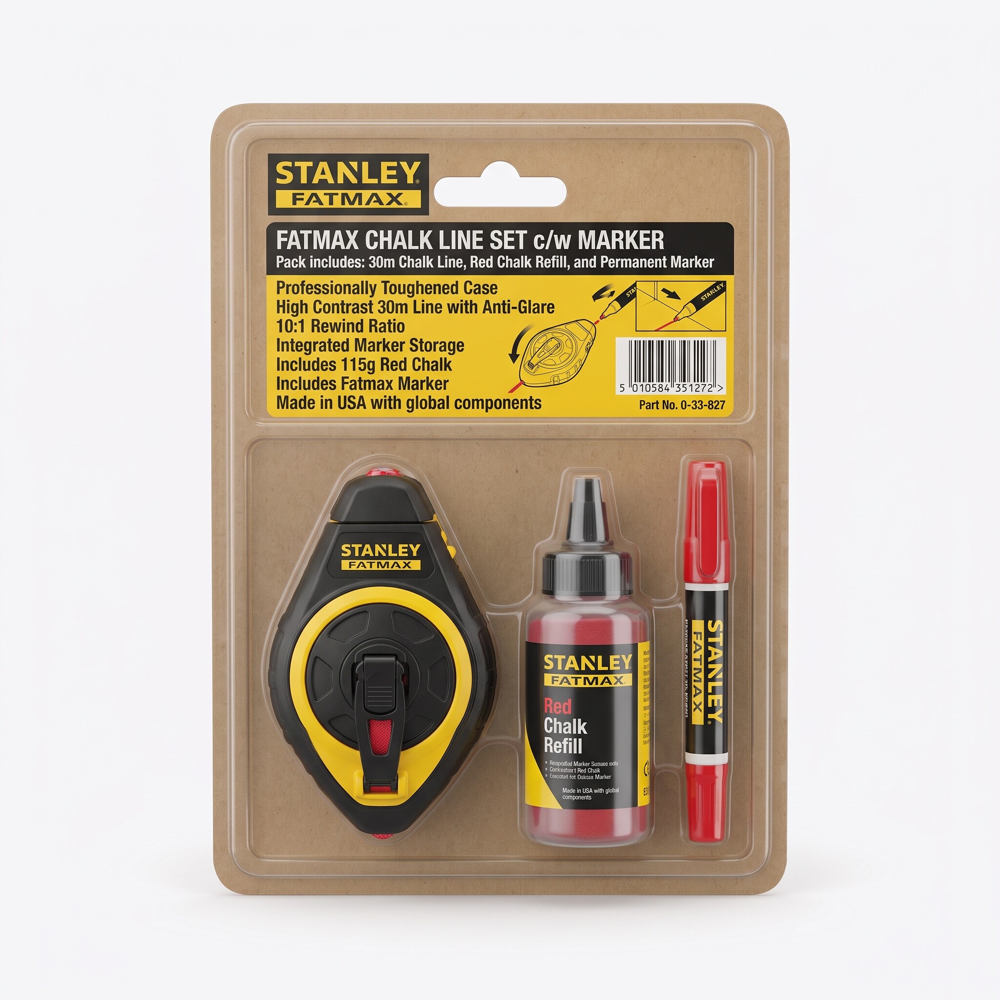STANLEY Fatmax Chalk Line Set c/w Marker