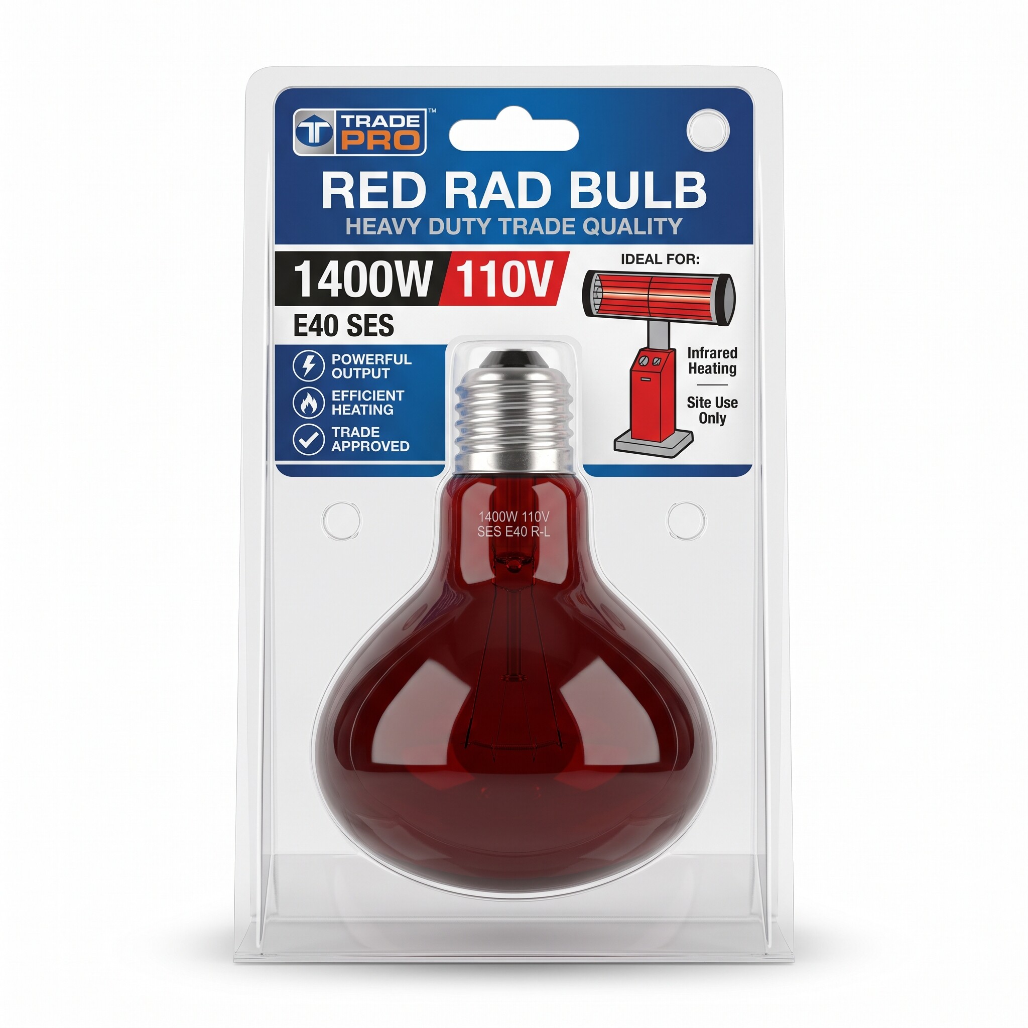 1400W 110v Red Rad Bulb