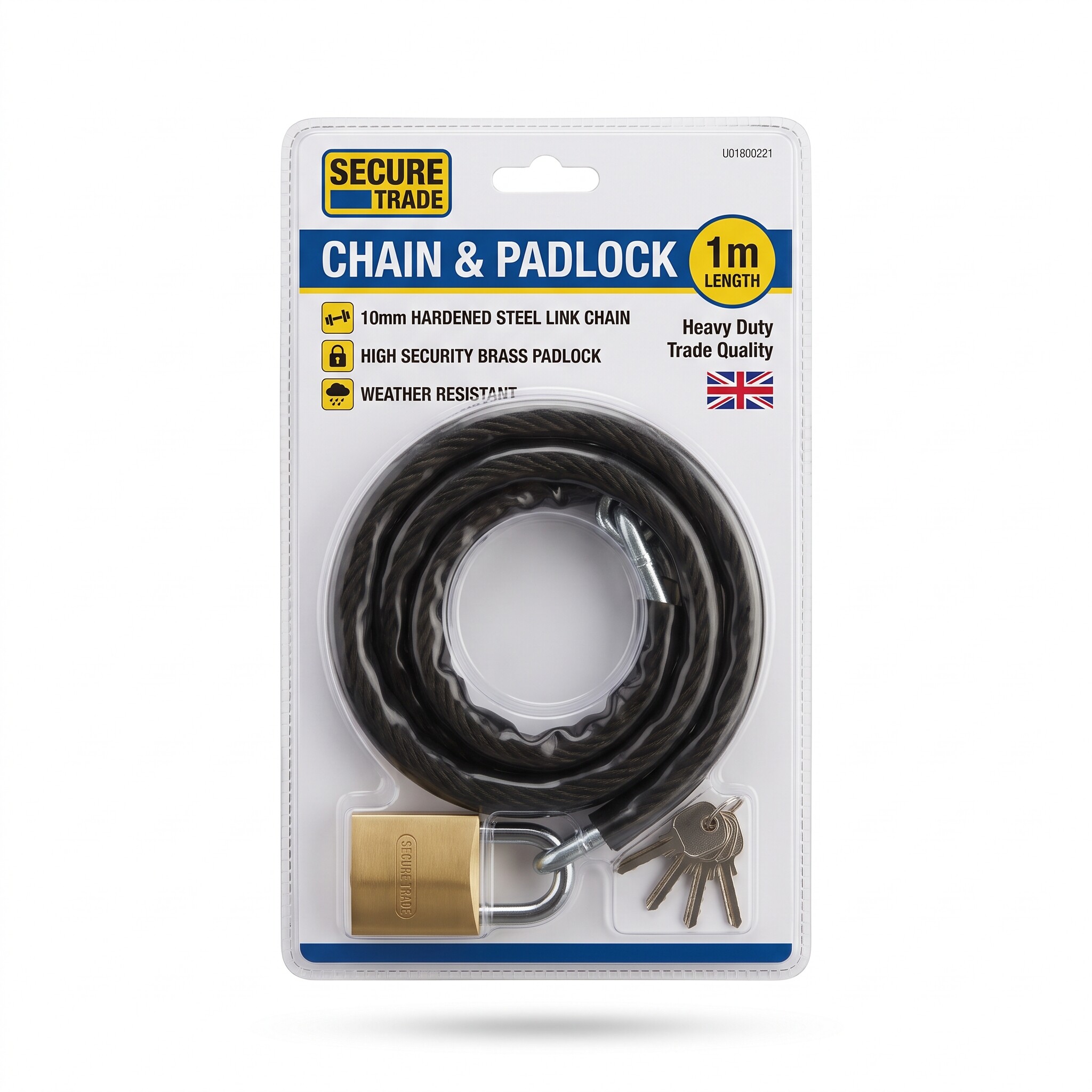 Chain & Padlock 1m