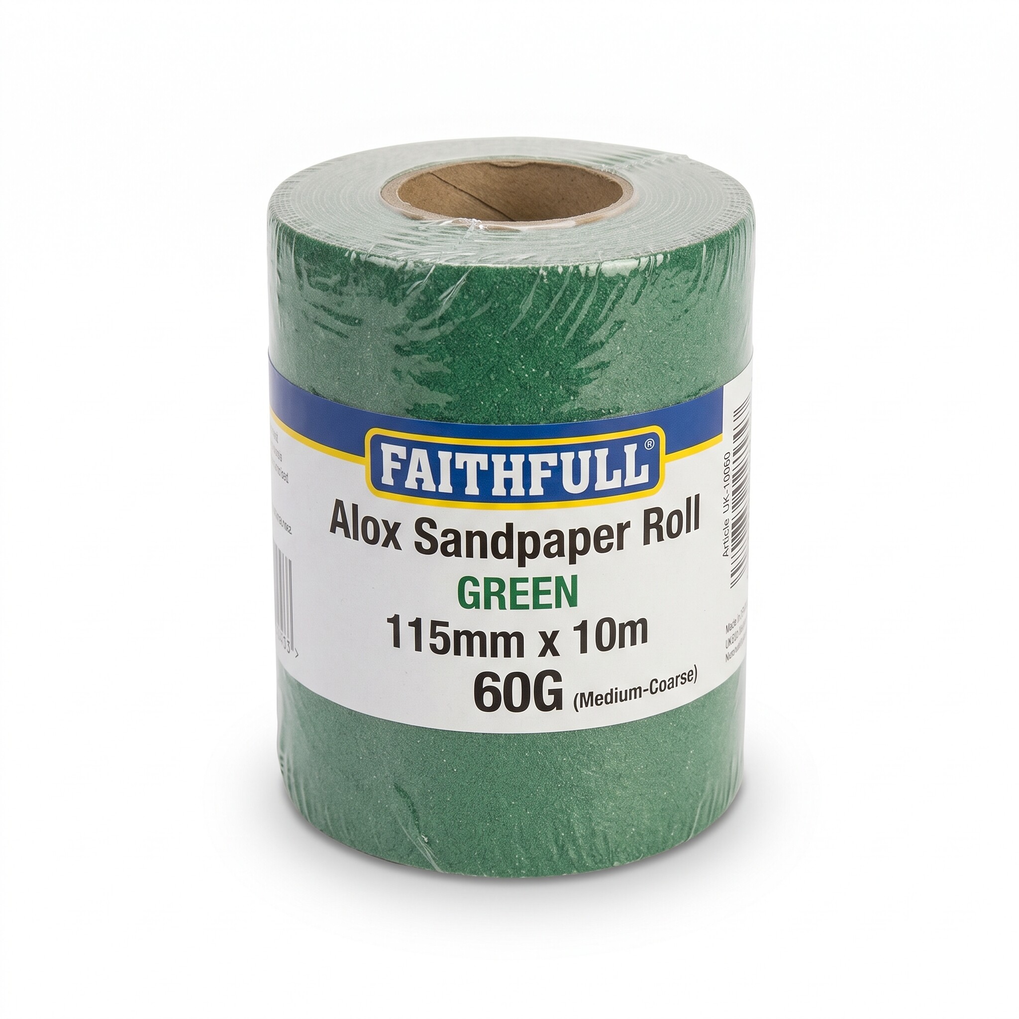 FAITHFULL Alox Sandpaper Roll Green - 115mm x 10m 60G