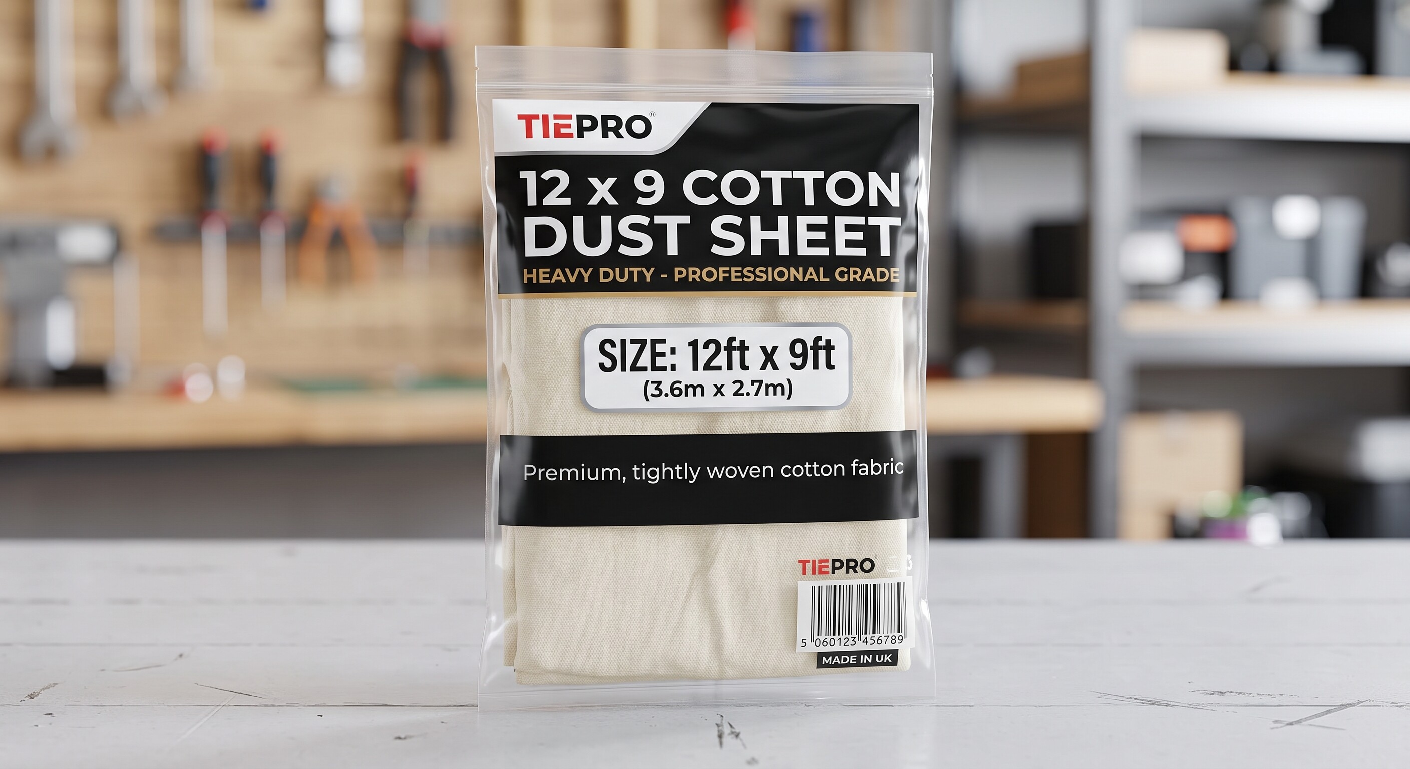 Cotton Dust Sheet 12 x 9