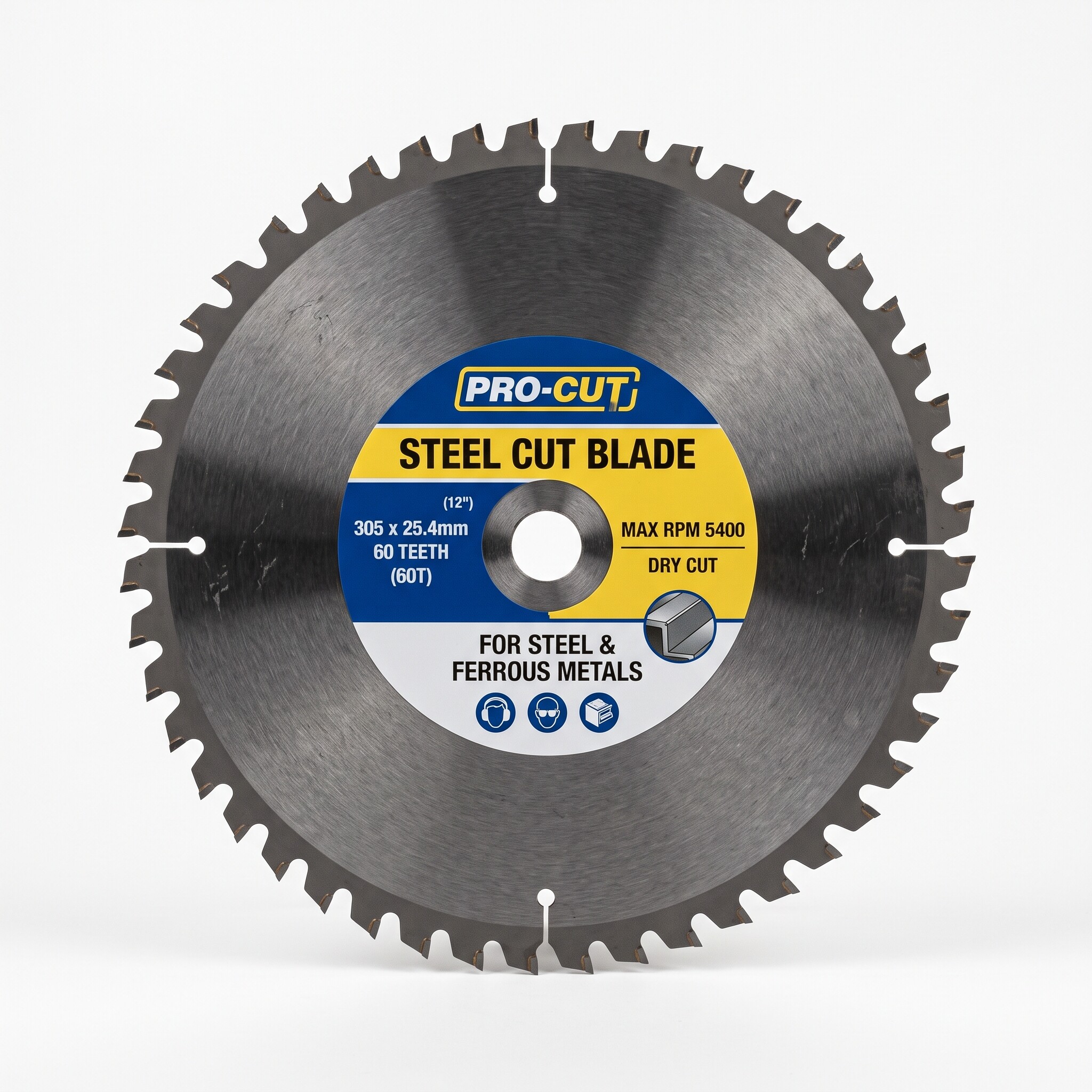 305x25mm 60T Steel Cut Blade