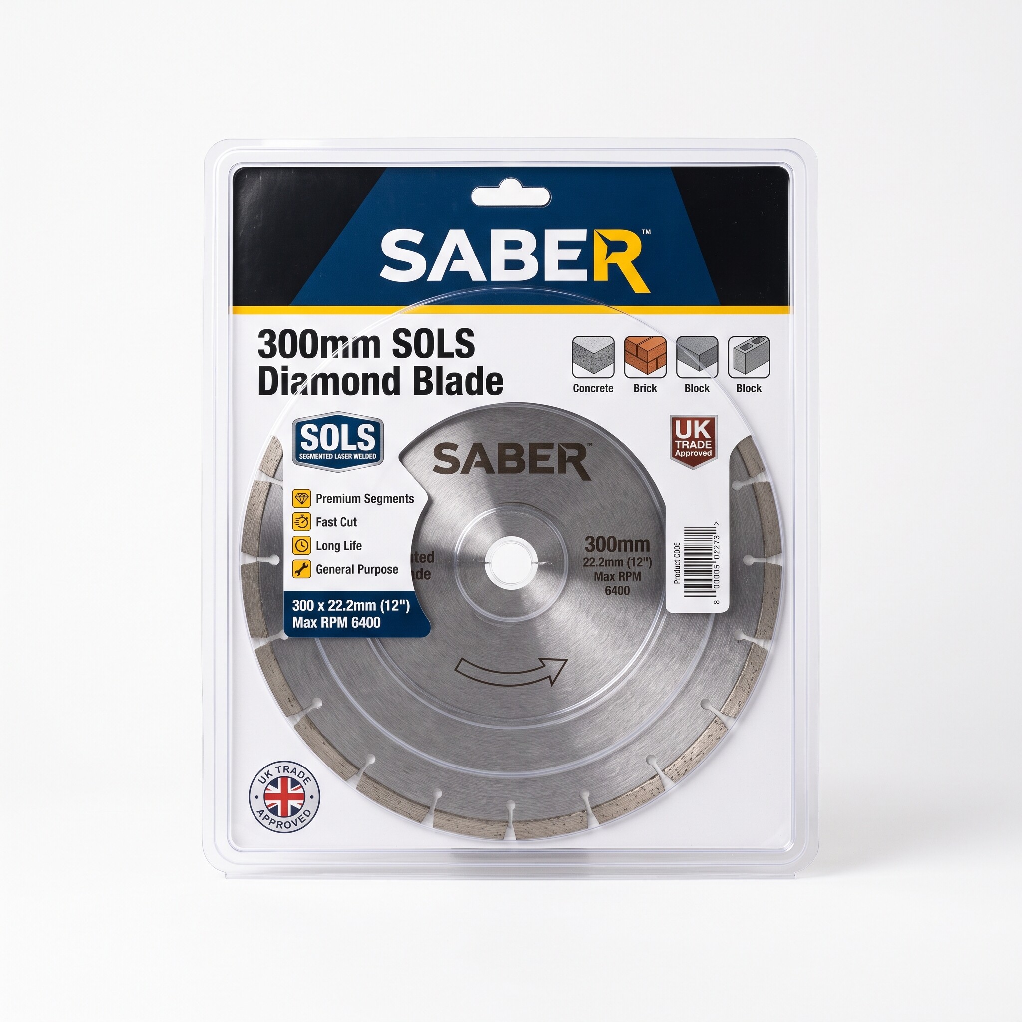 SABER 300mm SOLS Diamond Blade