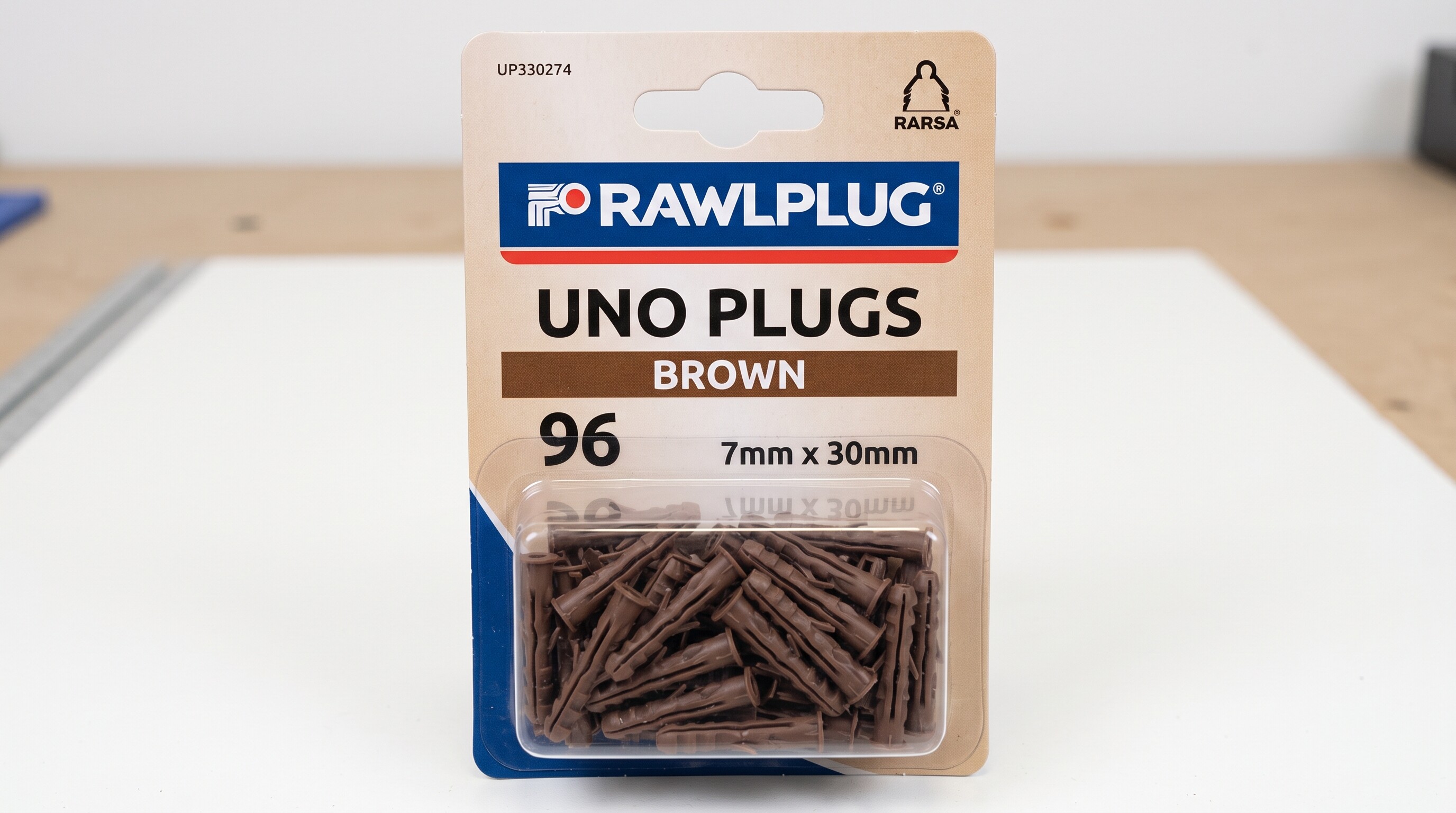 RAWLPLUG Uno Plugs Brown - Card (96)