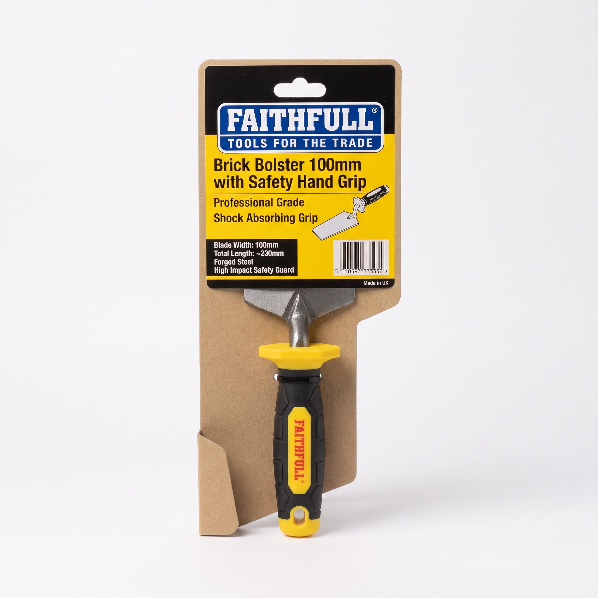 FAITHFULL 100mm Brick Bolster with Safety Grip