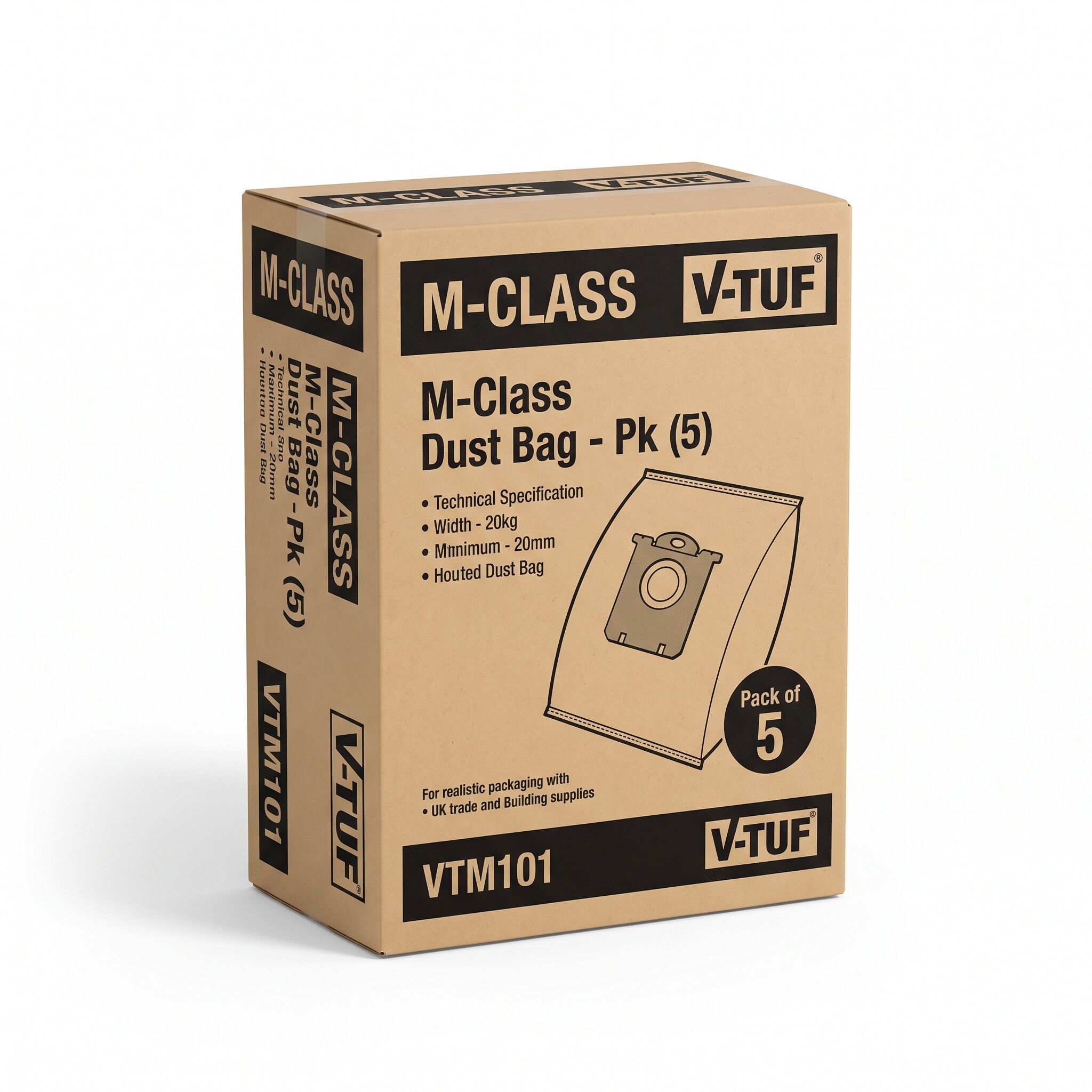 VTM101 M- Class Dust Bag - Pk (5)