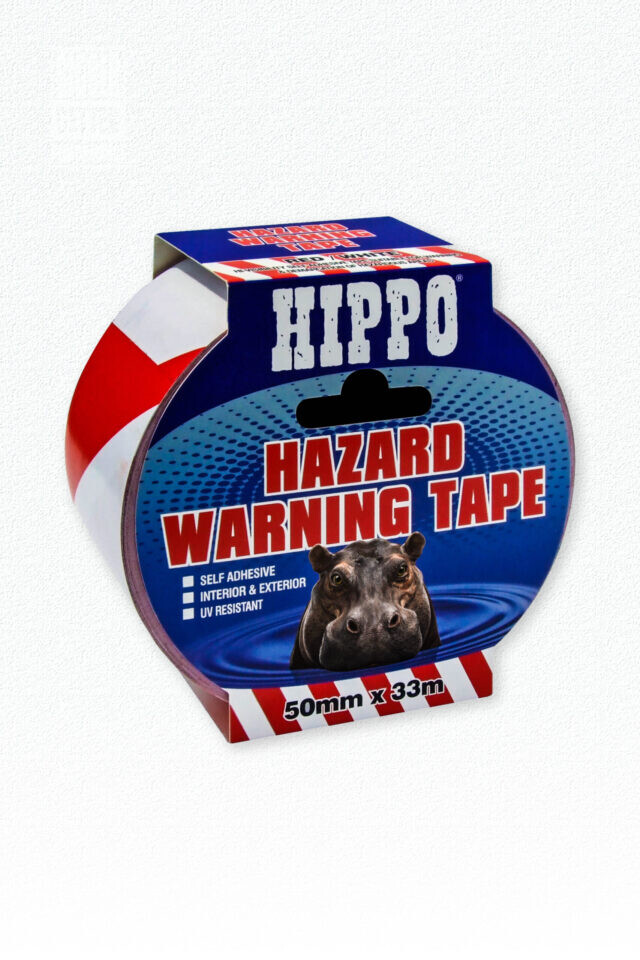 Warning Barrier Tape Red/Wht 72mm x 500m