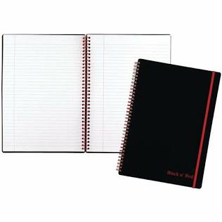A4 Black & Red Wirebound Notepad