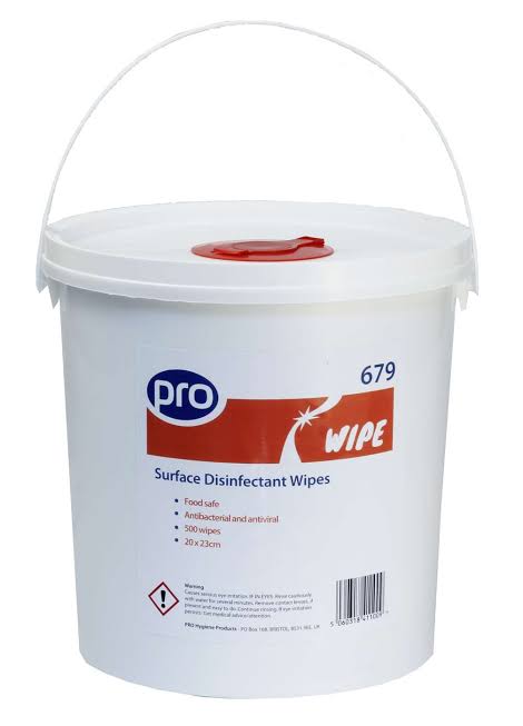 Sanisafe Antiviral & Anti Bac Wipes - Tub (500)