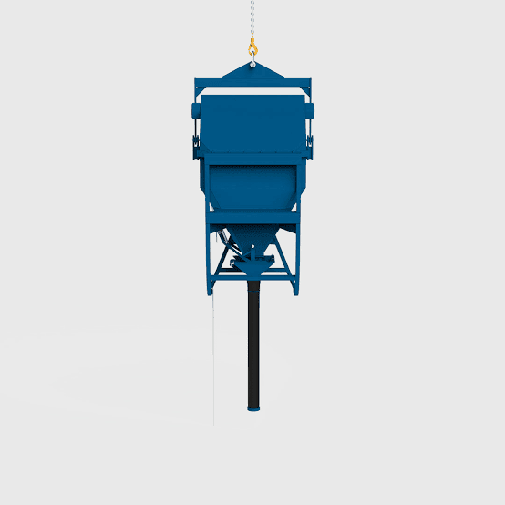750l Concrete Skip with Tremmi Tube & Operating Rope