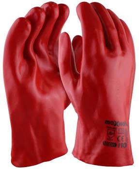 Red PVC Gauntlets