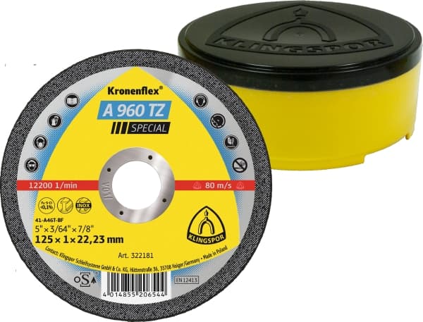 KRONENFLEX  DISC 115 X 1.0 X 22 S/S CUTTING DISC A960TZ SPECIAL (25PK)