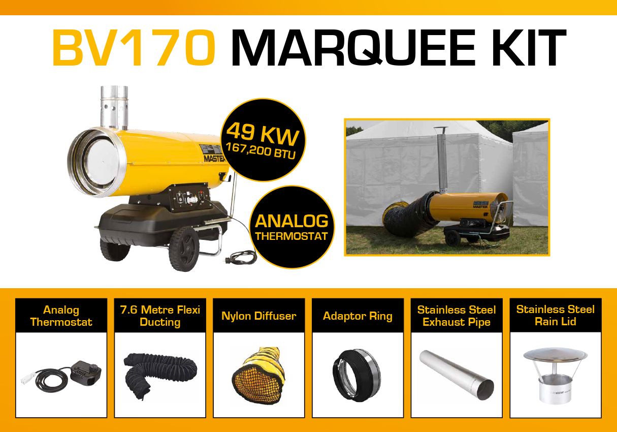 Marquee Heater 7.6m Duct