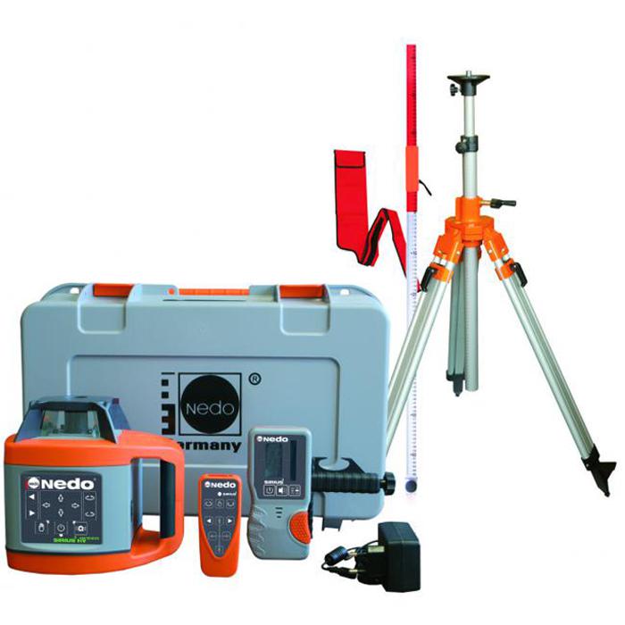 Exterior Laser Level with Tripod, Staff and Target