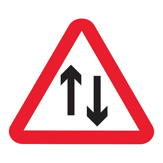 Two Way Traffic Road Sign