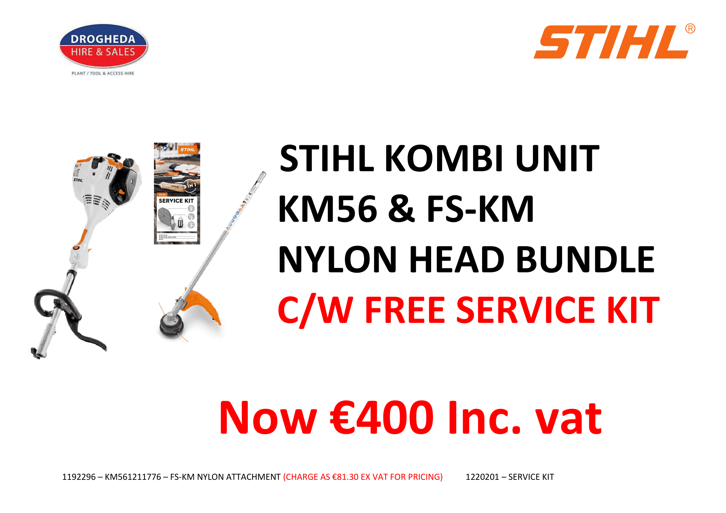 Stihl Kombi Unit KM 56 & KF-KM Nylon Head Bundle