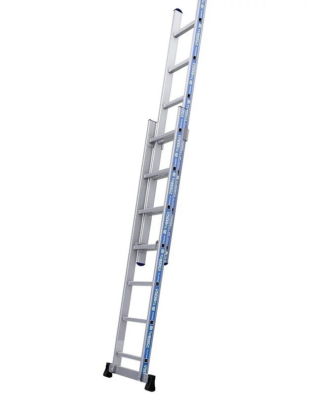 Tubesca 7.9m double ladder - 3.9m closed extends to 7.1m