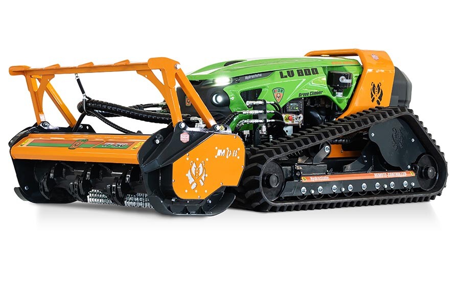 Remote-Controlled Slope Mower with Forestry Head